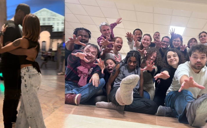 Dance class in studio